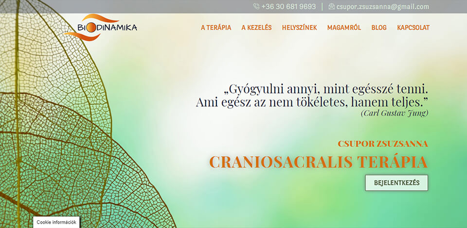 Biodinamika weboldal home